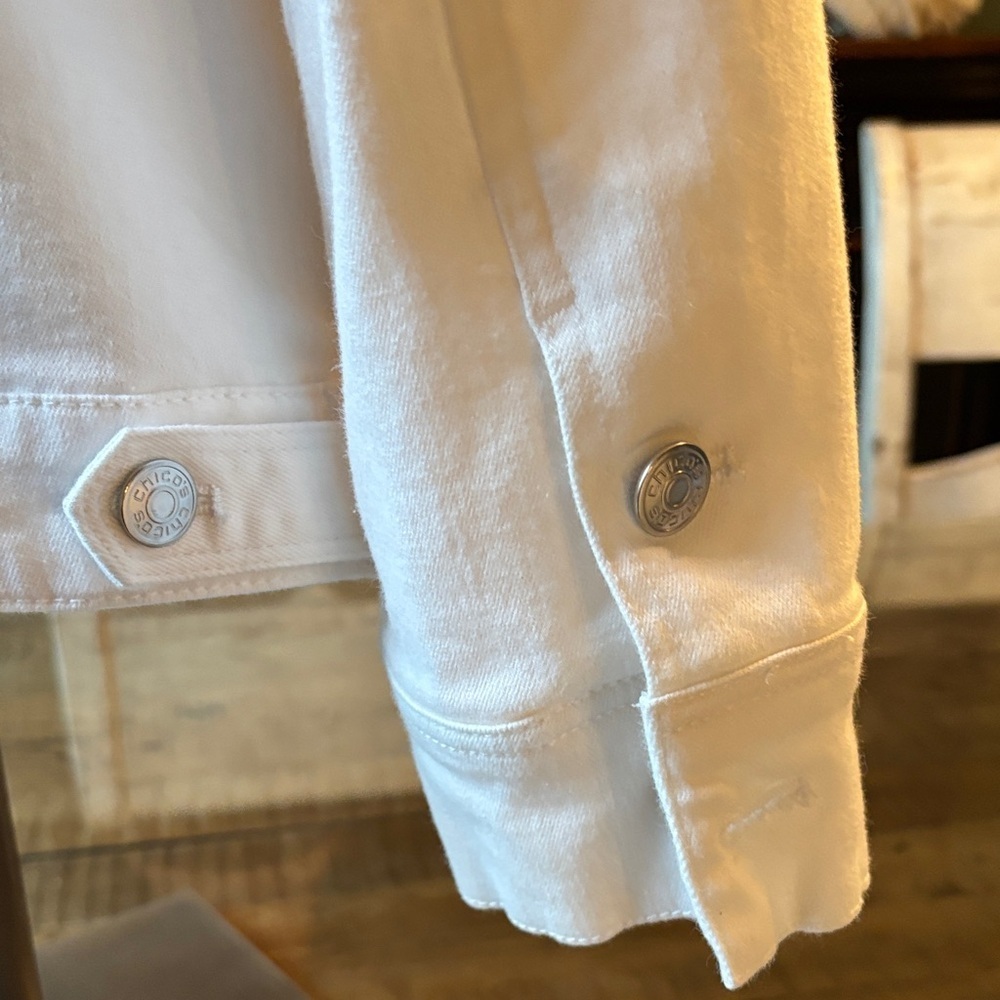 Chico's women's White Denim Jacket - Picture 12 of 14